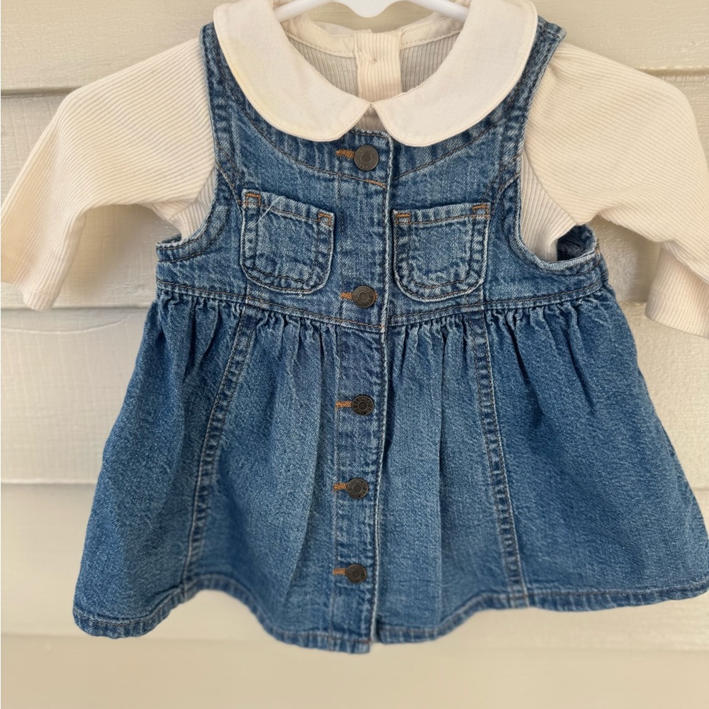 GAP Baby Denim and White Outfit